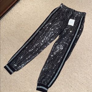 NWT PAM AND GELA - Mirrorball Jogger Silver, Small